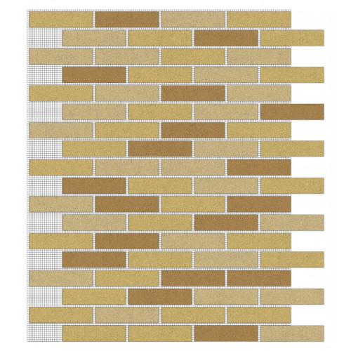 Кирпич на сетке Капучино mix