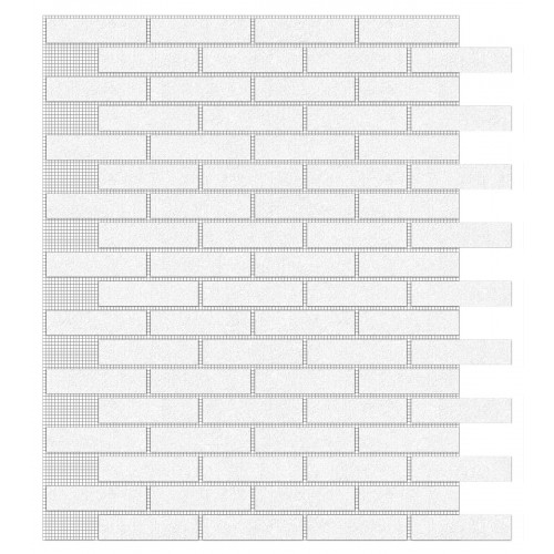 Кирпич на сетке Белый стандарт